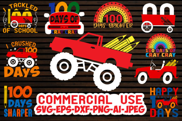 100 Days of School SVG Bundle Design