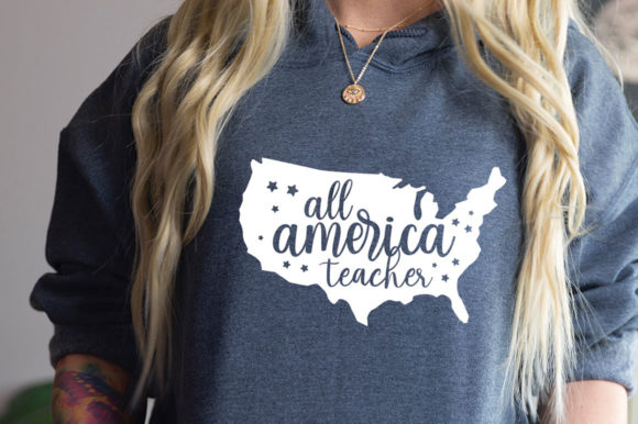 All America Teacher - Svg Cut File