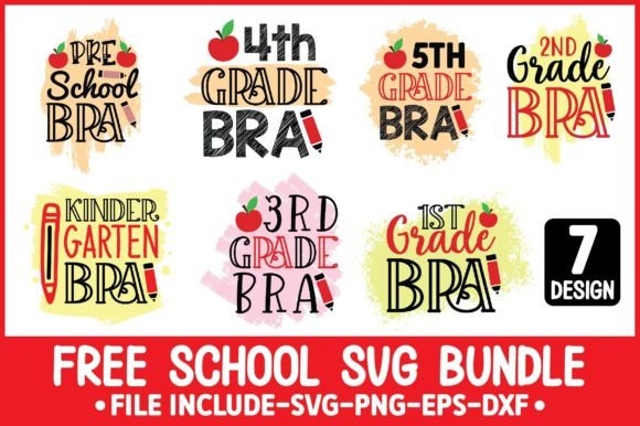 Free School SVG Bundle: Graphics and Crafts