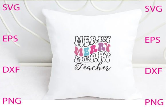 Merry Merry Teacher Svg Design