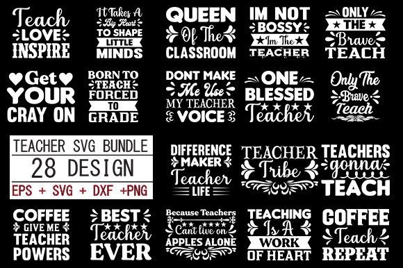 Teacher SVG Bundle 28 Design: A Versatile Graphics Asset for Creative Content