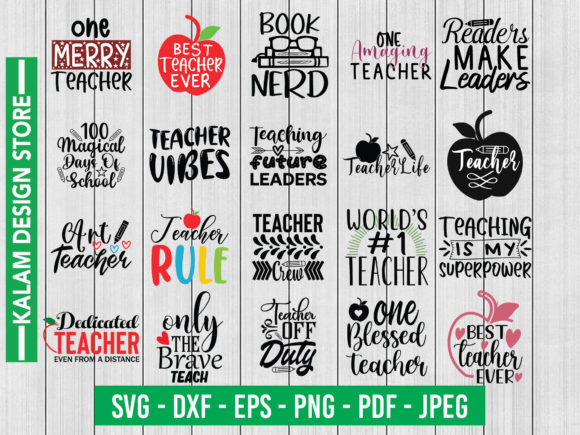 Teacher Svg Bundle Design: Graphics and Crafts for Real Publishing